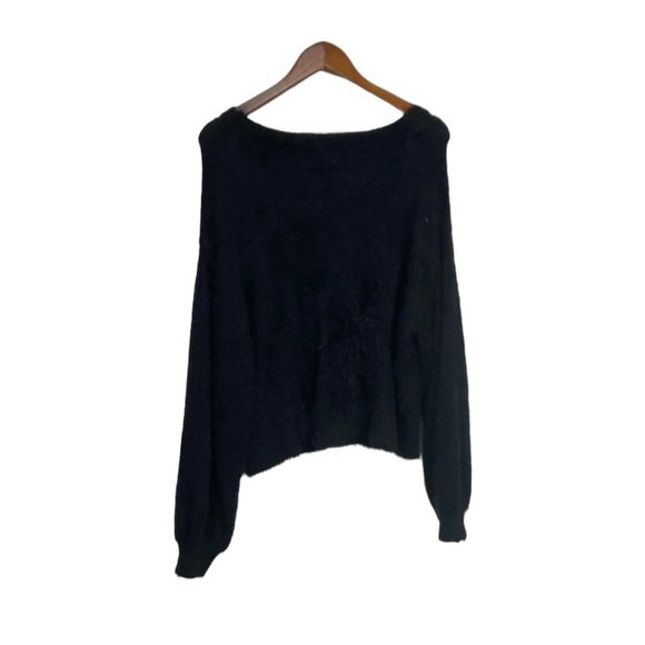 American Eagle Black Eyelash Sweater Large - Picture 3 of 7